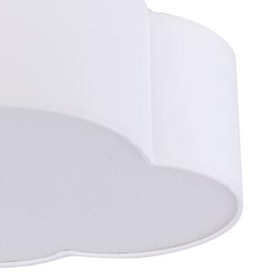 TK Lighting Plafoniera Cloud, tessuto, 41 x 31 cm, bianco