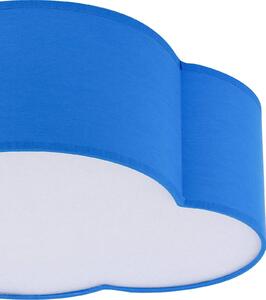 TK Lighting Plafoniera Cloud, tessuto, 41 x 31 cm, blu