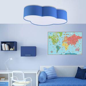 TK Lighting Plafoniera Cloud, tessuto, 62 x 45 cm, blu