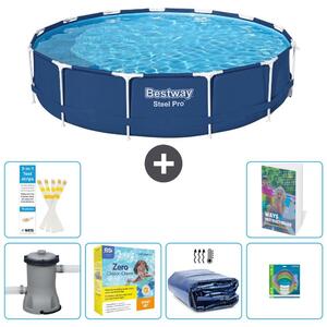 Piscina gonfiabile Bestway Steel Pro, rotonda, dimensioni 396x84 cm, composta da 5 parti, modello S181