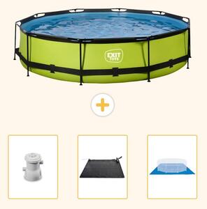 Piscina gonfiabile rettangolare - 360x76 cm - 4 pezzi - Modello SCB91