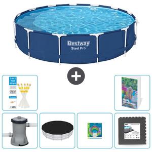 Piscina gonfiabile Bestway Steel Pro, rotonda, dimensioni 396x84 cm, composta da 5 parti, modello S317