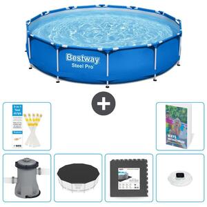 Piscina gonfiabile Bestway Steel Pro, rotonda, dimensioni 366x76 cm, composta da 5 parti, modello S312