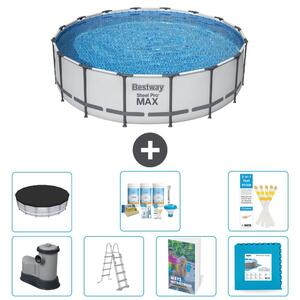 Piscina gonfiabile Bestway Steel Pro MAX, rotonda, 488x122 cm, composta da 6 parti, modello S536