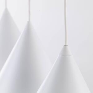 TK Lighting Lampada a sospensione CONO, a 3 luci, Linear, lunghezza 75 cm, bianco