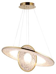 Lampada a sospensione LED ALEXIA dorata 45 W, luce calda 2889 lm, acrilico, dimensioni: 180x74x74 cm, IP20, Maxlight