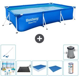 Bestway Steel Pro, piscina rettangolare - 300x201x66 cm - 8 pezzi - Modello S22244
