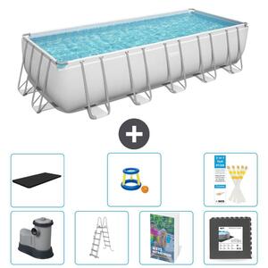 Bestway Power Steel, piscina rettangolare - 640x274x132 cm - composta da 6 parti, modello S525