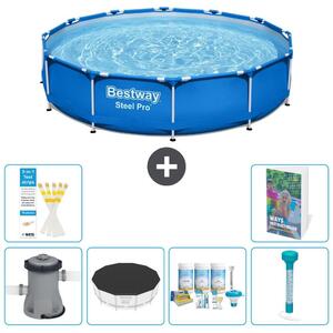 Bestway Steel Pro, piscina in acciaio, rotonda - 366x76 cm - composta da 5 parti, modello S226