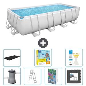 Bestway Power Steel, piscina rettangolare - 488x244x122 cm - composta da 6 parti, modello S607