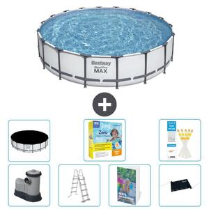 Piscina gonfiabile Bestway Steel Pro MAX, rotonda, 549x122 cm, composta da 6 parti, modello S582