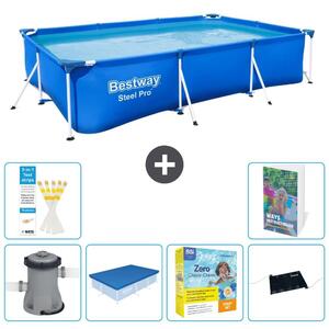 Bestway Steel Pro, piscina rettangolare - 300x201x66 cm - composta da 5 parti, modello S234