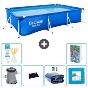 Bestway Steel Pro, piscina rettangolare - 300x201x66 cm - 5 pezzi, modello S340