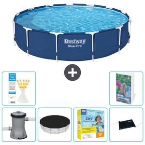 Piscina gonfiabile Bestway Steel Pro, rotonda, dimensioni 396x84 cm, composta da 5 parti, modello S234