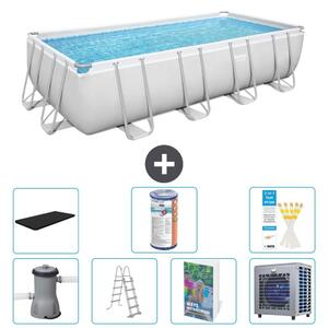 Bestway Power Steel, piscina rettangolare - 488x244x122 cm - composta da 6 parti, modello S551