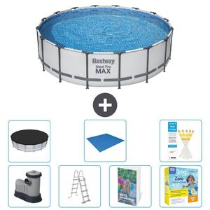 Piscina gonfiabile Bestway Steel Pro MAX, rotonda, 488x122 cm, composta da 6 parti, modello S546