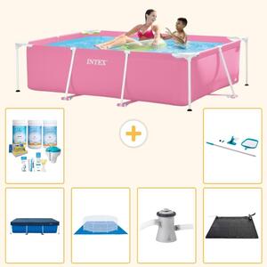 Piscina fuori terra rettangolare - 220x150x60 cm - 7 pezzi - SCB97