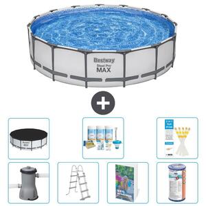 Piscina gonfiabile Bestway Steel Pro MAX, rotonda, 457x122 cm, composta da 6 parti, modello S556
