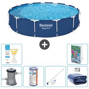 Piscina gonfiabile Bestway Steel Pro, rotonda, dimensioni 396x84 cm, composta da 5 parti, modello S194