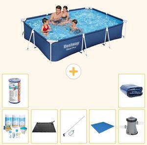 Bestway Steel Pro, piscina rettangolare - 300x201x66 cm - 8 pezzi - Modello S21552