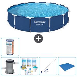 Bestway Steel Pro, piscina in acciaio, forma rotonda - 396x84 cm - composta da 6 parti, modello S22112