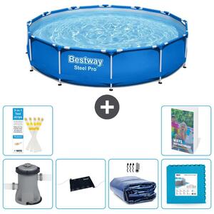 Bestway Steel Pro, piscina in acciaio, rotonda - 366x76 cm - composta da 5 parti, modello S340