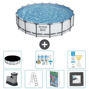 Piscina gonfiabile Bestway Steel Pro MAX, rotonda, 549x122 cm, composta da 6 parti, modello S581