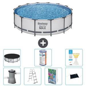Bestway Steel Pro MAX, piscina in acciaio, forma rotonda - 427x122 cm - composta da 6 parti, modello S619