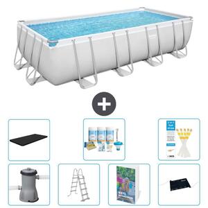 Bestway Power Steel, piscina rettangolare - 488x244x122 cm - composta da 6 parti, modello S632