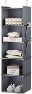 Organizzatore pensile con 5 ripiani - Grigio - Soluzione per riporre i vestiti