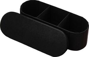 Pouf con contenitore - Pouf pieghevole/poggiapiedi - Imbottito - Portata massima 299 kg - 38 x 38 x 28 cm - Nero