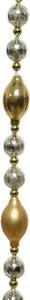 Catena decorativa Natalizia con perline sferiche e ovali multicolore L 180 cm