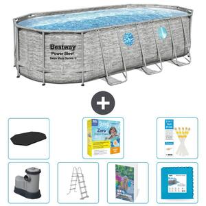 Bestway Power Steel, piscina ovale - 549x274x122 cm - composta da 6 parti, modello S566