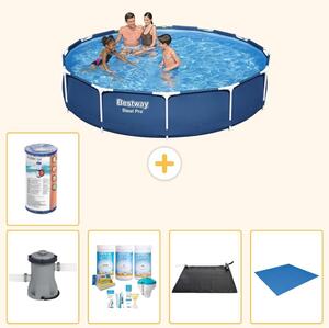 Bestway Steel Pro, piscina in acciaio, forma rotonda - 366x76 cm - composta da 6 parti, modello S22103