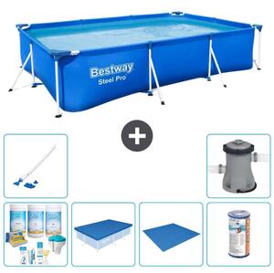 Bestway Steel Pro, piscina rettangolare - 300x201x66 cm - 7 pezzi - Modello S21548