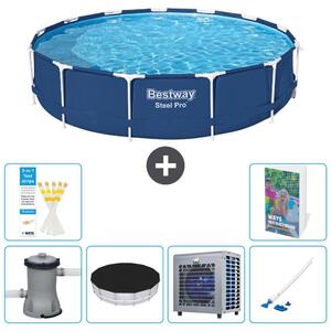 Bestway Steel Pro, piscina in acciaio, rotonda - 396x84 cm - composta da 5 parti, modello S199