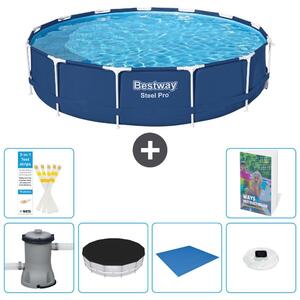 Piscina gonfiabile Bestway Steel Pro, rotonda, dimensioni 396x84 cm, composta da 5 parti, modello S248