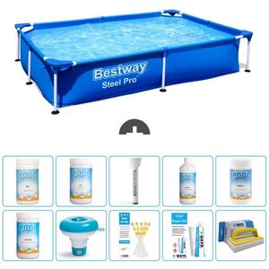 Bestway Steel Pro, piscina rettangolare - 221x150x43 cm - 11 pezzi - Modello S43348