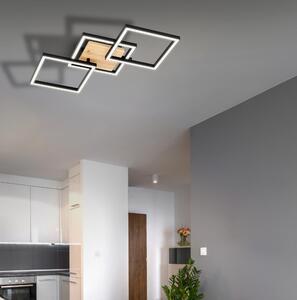 Plafoniera industriale Rog LED , in metallo, grigio e marrone38x36 cm, INSPIRE