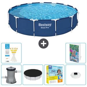 Piscina gonfiabile Bestway Steel Pro, rotonda, dimensioni 396x84 cm, composta da 5 parti, modello S178