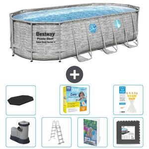 Bestway Power Steel, piscina ovale - 549x274x122 cm - composta da 6 parti, modello S607