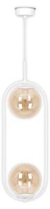 Lampada a sospensione ALMA bianco-ambra 2xE14x15W in metallo, dimensioni: 100x18,5x14 cm, IP20, Kaja