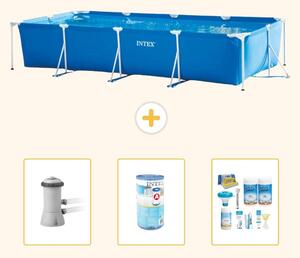 Piscina fuori terra rettangolare - 450x220x84 cm - Struttura in 4 parti - Modello S22361