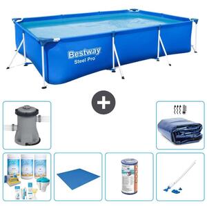 Bestway Steel Pro, piscina rettangolare - 300x201x66 cm - 7 pezzi - Modello S22254