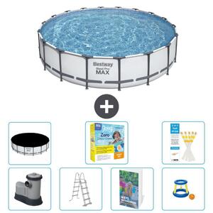 Piscina gonfiabile Bestway Steel Pro MAX, rotonda, 549x122 cm, composta da 6 parti, modello S529