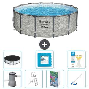 Piscina gonfiabile Bestway Steel Pro MAX, rotonda, 427x122 cm, composta da 6 parti, modello S531