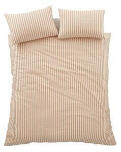 Set copripiumino e federa arancione per letto singolo 135x200 cm Cotton Rich Woven Stripe – Pineapple Elephant