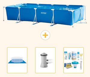 Piscina fuori terra rettangolare - 450x220x84 cm - Struttura in 4 parti - Modello S21260