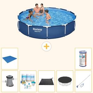 Bestway Steel Pro, piscina in acciaio, forma rotonda - 366x76 cm - 8 pezzi, modello S21592