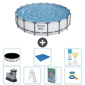 Piscina gonfiabile Bestway Steel Pro MAX, rotonda, 549x122 cm, composta da 6 parti, modello S568